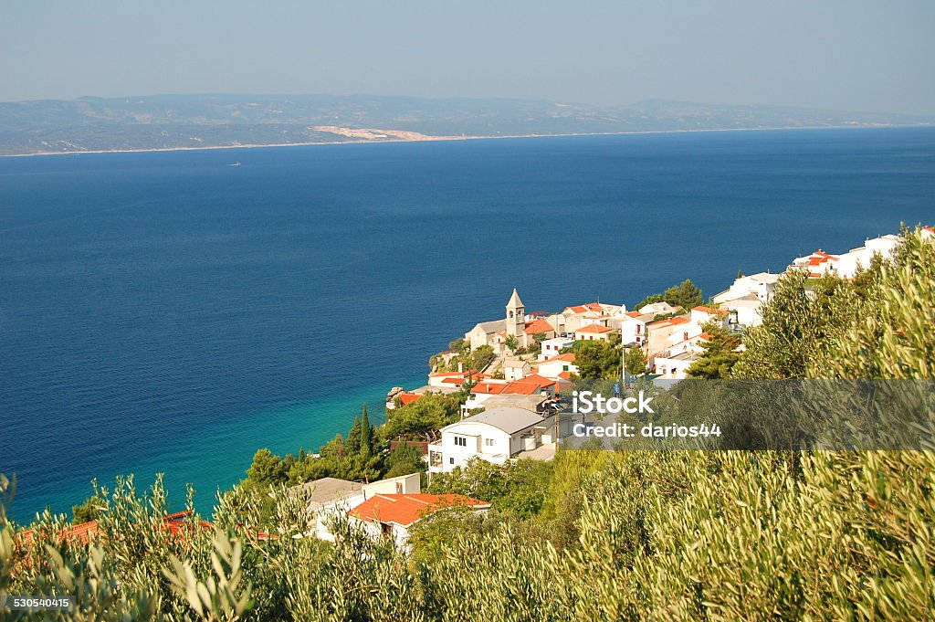 Picturesque view on dalmatian village Pisak in Croatia Adriatic Sea Stock Photo