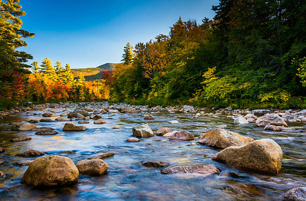 istock Autumn color along the Swift River, along the Kancamagus Highway 530540537