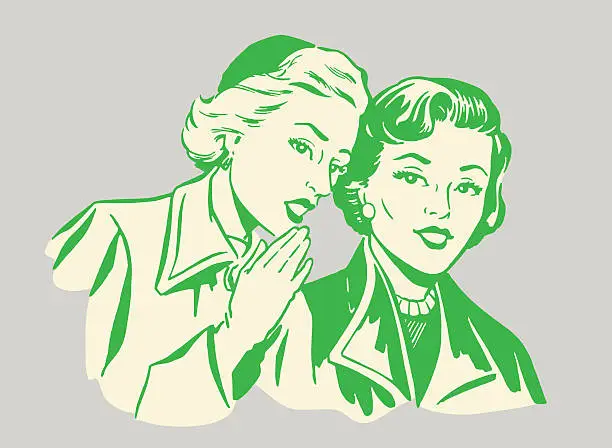 Vector illustration of Two Women Talking