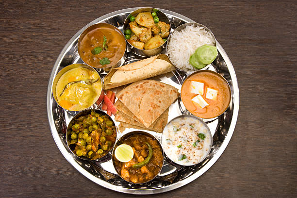 Group Of Indian Food Or North Indian Thali Stock Photo - Download Image Now - Bean, Biryani, Bowl - iStock