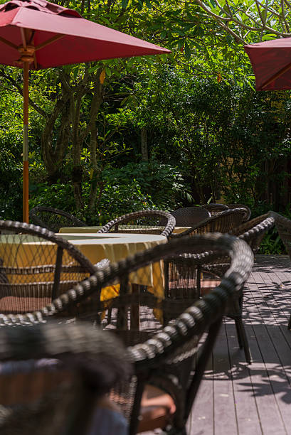 istock outdoor resort restaurant table 530543053