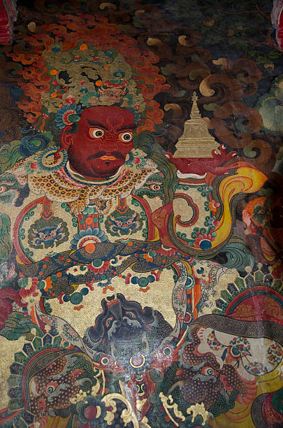 istock Devaraja - the four heavenly guardian, Tibetan Wall Fresco 530543621