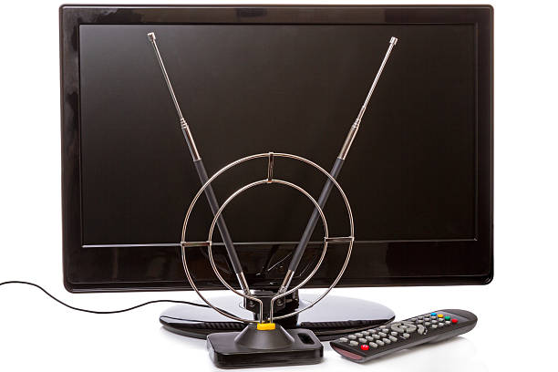 conjunto de equipamentos de televisão - antena de televisão imagens e fotografias de stock