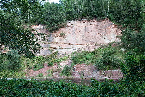 istock sandstone cliffs in the Gaujas National Park, Latvia 530547747