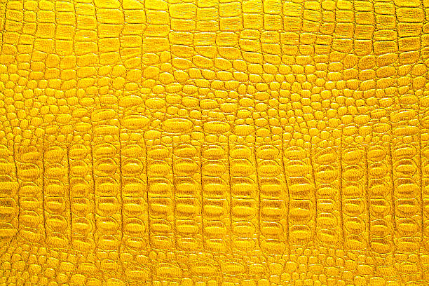 istock Gold crocodile leather, can use as background 530547797
