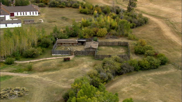 Old Trading Post At Fort Bridger  - Aerial View - Wyoming, Uinta County, United States