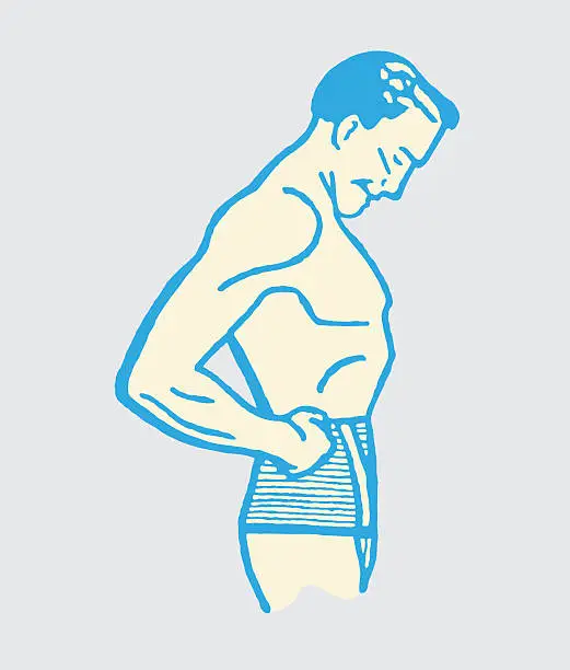 Vector illustration of Man in Underwear
