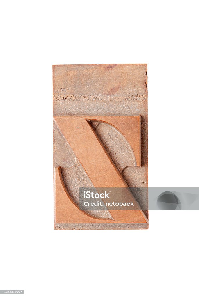 Letter Z Old wooden letter Z. Alphabet Stock Photo