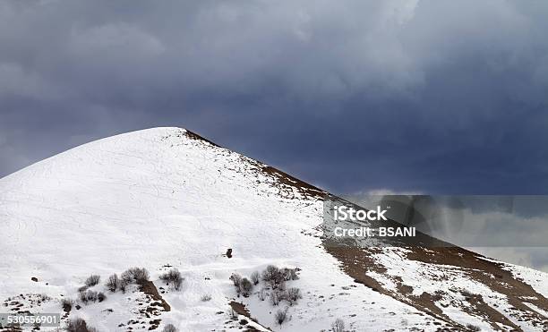 Offpiste Slope And Overcast Gray Sky Stock Photo - Download Image Now - Accidents and Disasters, Activity, Adult