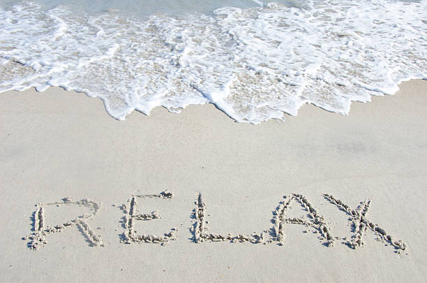 istock Relax Written in the Sand 530557787