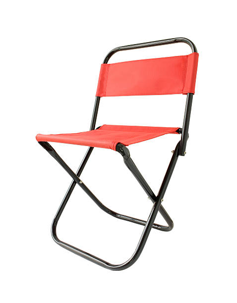 istock Small Red Folding Chair isolated on white background 530557887