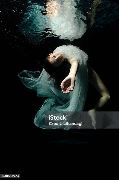 Conceptual Underwater Fashion Stock Photo - Download Image Now - Underwater, Fashion Model, Dress