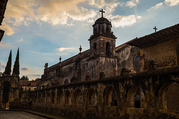 el sagrario kościół w starego patzcuaro miasto - michoacan state zdjęcia i obrazy z banku zdjęć
