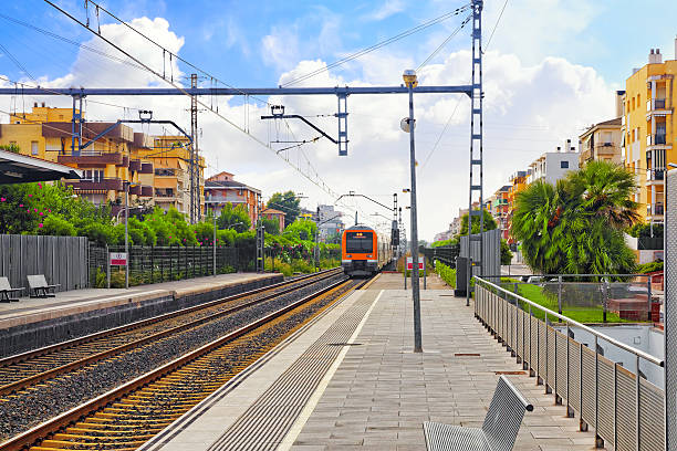 istock Suburban railway train at the railways stantion . 530558081
