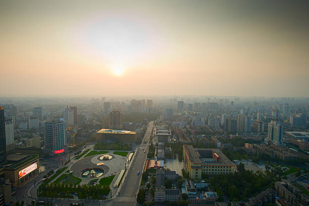 istock aerial view Chengdu city 530559337