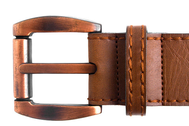 istock Brown buckle on a white background 530559813