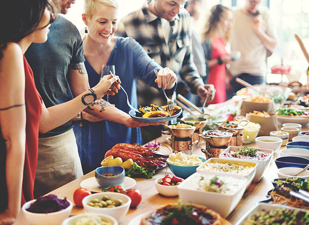 Brunch Choice Crowd Dining Food Options Eating Concept