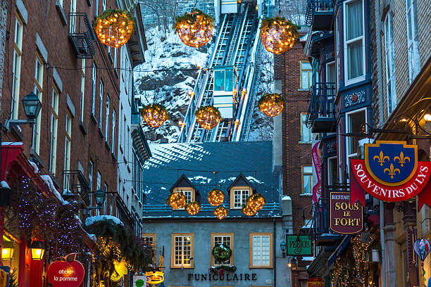 Christmas time inside Old Quebec City (more than 3 logos)