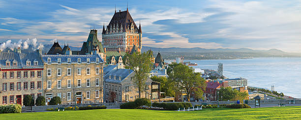 horizonte da cidade de quebec - quebec - fotografias e filmes do acervo