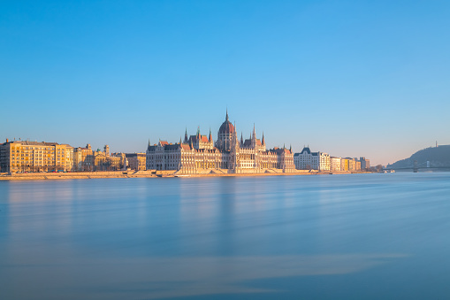 the Hungarian Parliament. Location: Budapest, Hungary