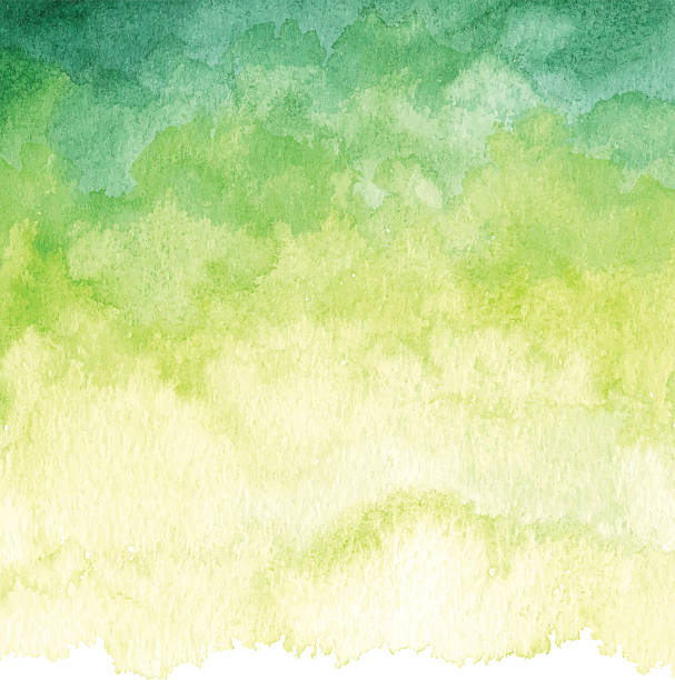 aquarell grünem hintergrund - green watercolor painting leaf watercolour paints stock-grafiken, -clipart, -cartoons und -symbole