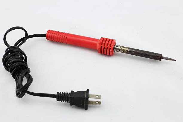istock Free soldering iron handle red cycle repair it. 530564442