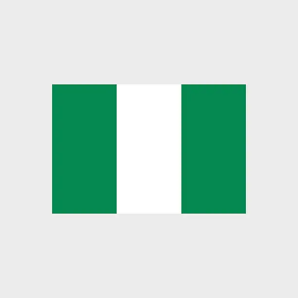 Vector illustration of Nigeria flag