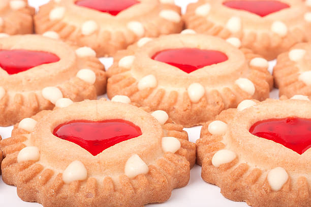 istock cookies with jelly and hearts as a background 530566370