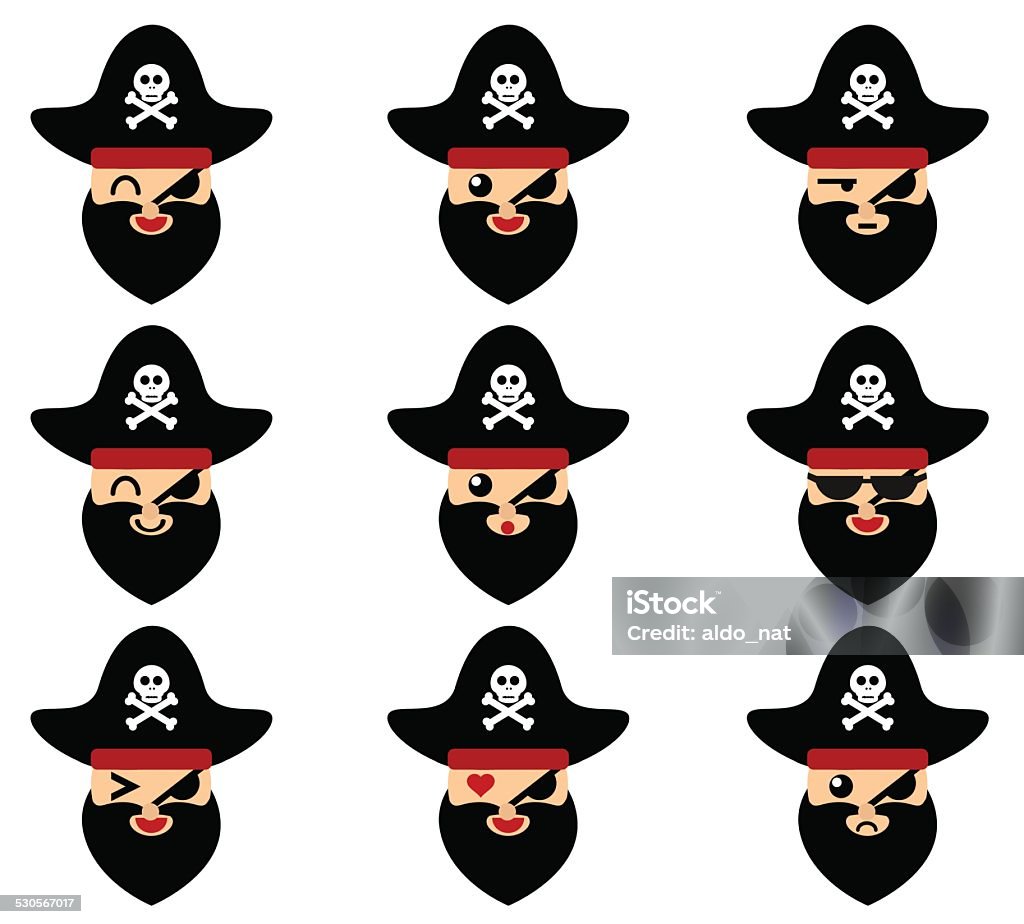 Pirate Expression Adventure stock vector