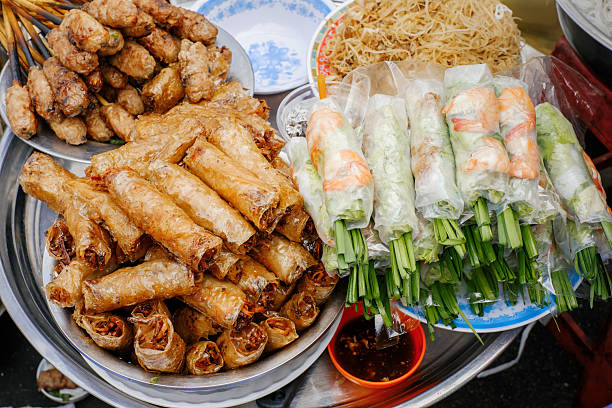 Traditional vietnamese street food stock photo