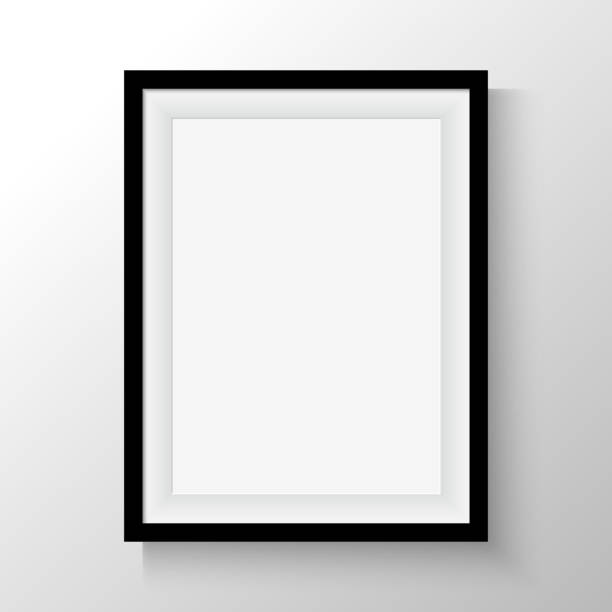 istock Black frame for paintings or photographs on the wall. 530568619