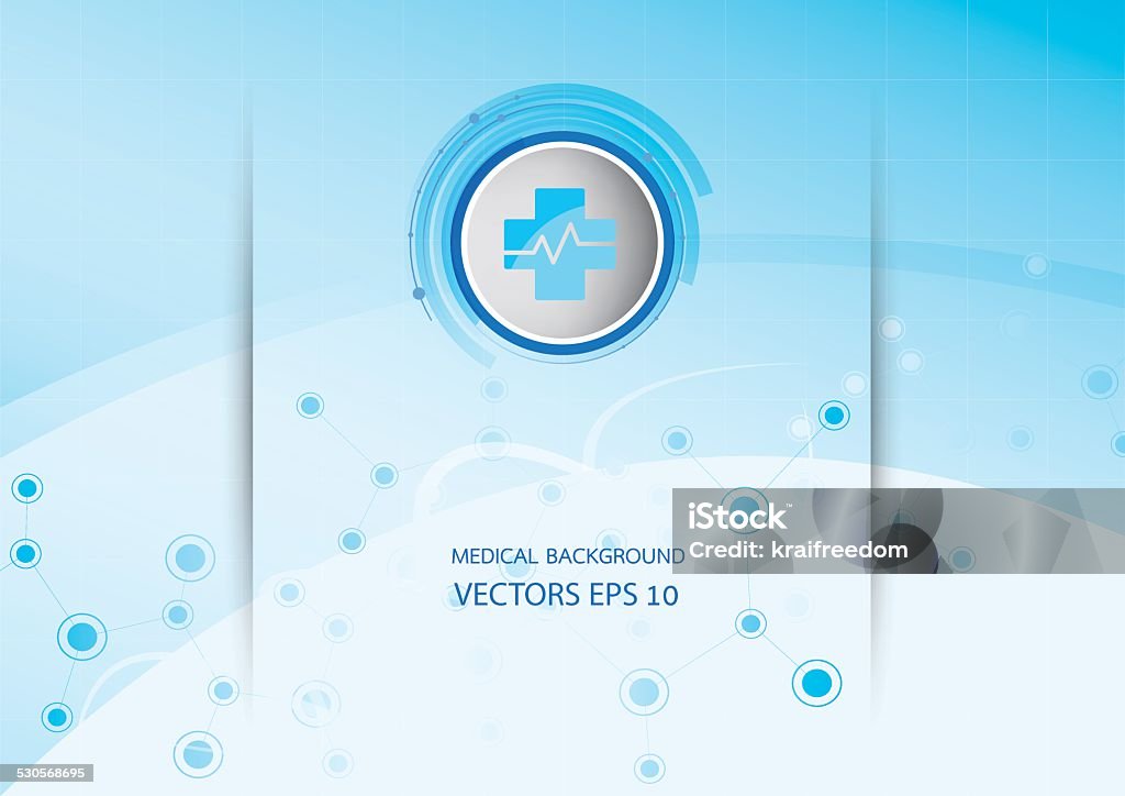 Abstract blue background graphics, medical illustrations, vector molecules. Abstract stock vector