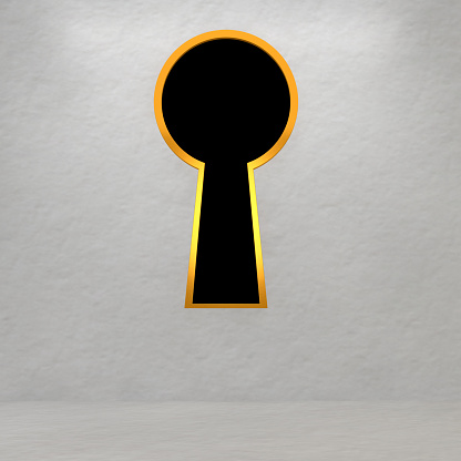 key hole  on isolated background