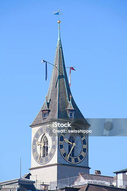 Zurich In Summer Stock Photo - Download Image Now - Architecture, Blue, Cathedral
