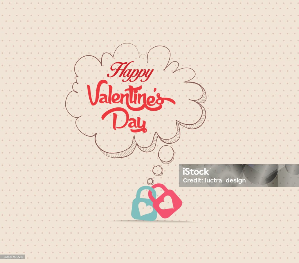 valentines poster with bubble lock card http://goo.gl/oKlGnN Abstract stock vector