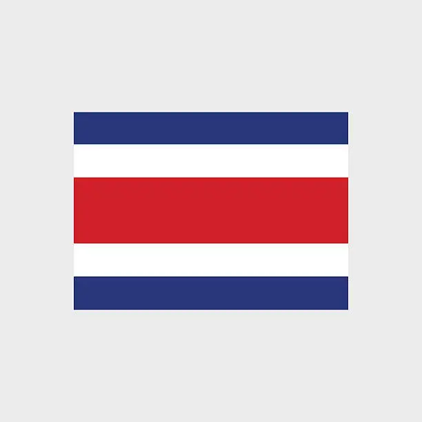 Vector illustration of Costa Rica flag