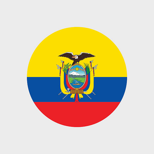 Ecuador flag Set of vector icons with Ecuador flag ecuador stock illustrations