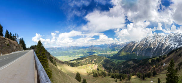 Salzburger Land, Austria, shot from the Rossfeld Panoramastraße in Berchtesgaden