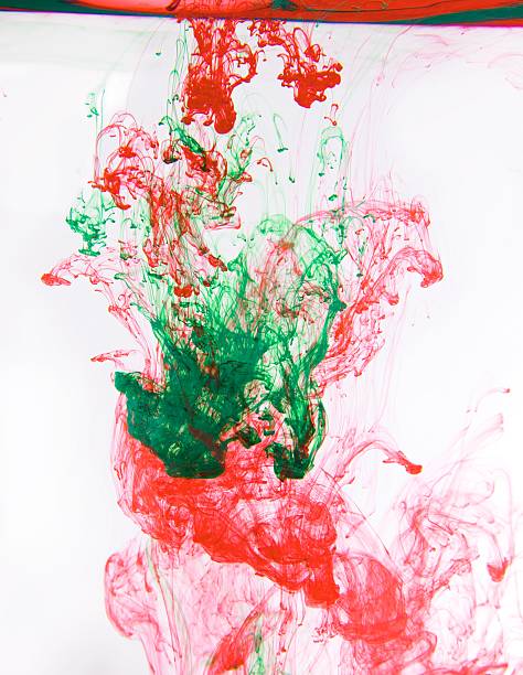 Inks in water, color abstraction stock photo