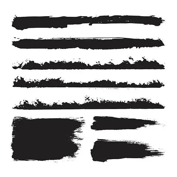 Vector illustration of Ink Stroke Set