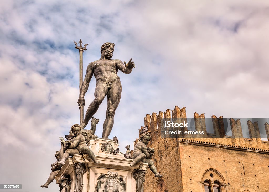 Bologna, Italy - Statue of Neptune the ancient statue of Neptune, the god of the water and the sea in roman mythology and religion, a landmark of the italian Renaissance, in Bologna, Italy Bologna Stock Photo