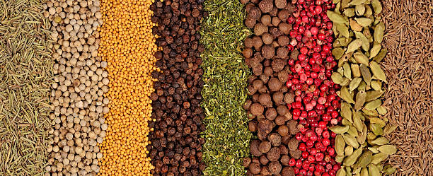 istock Background of different spices 530571771
