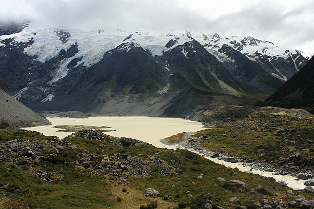 istock melting glaciers in Mount Cook National Park 530572121