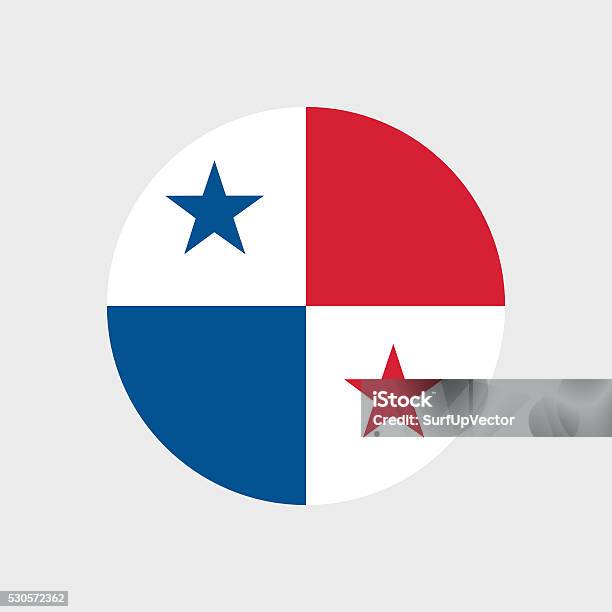 Panama Flag Stock Illustration - Download Image Now - Panama, Flag, Circle