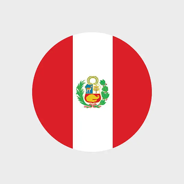 Vector illustration of Peru flag