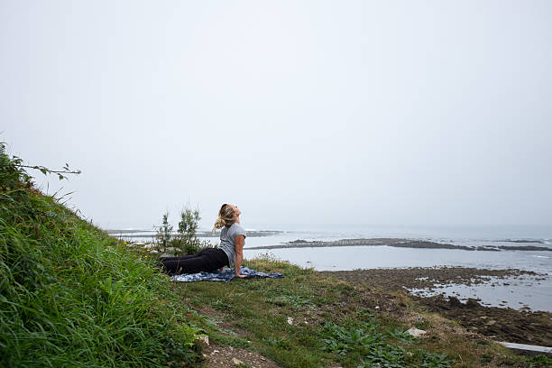 istock Upward facing dog yoga pose 530572589