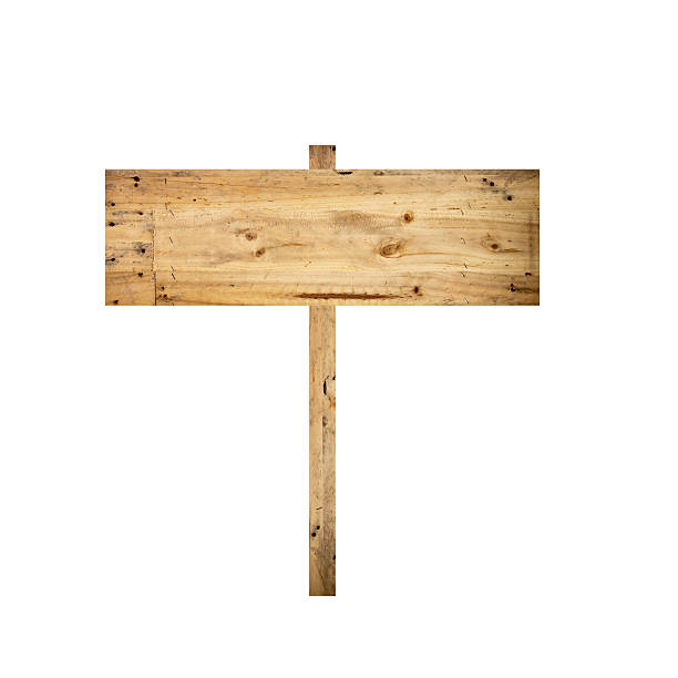 istock old wooden signboard isolated on white. 530572601