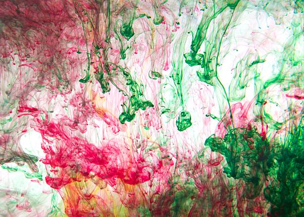 Inks in water, color abstraction stock photo