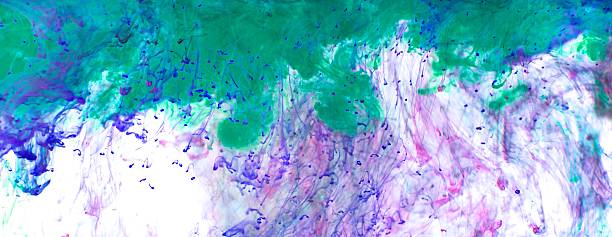 Inks in water, color abstraction stock photo