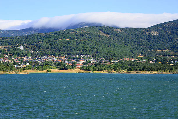 Segovia, Spain - August 13, 2014: Reservoir near Navacerrada, Madrid, Spain.